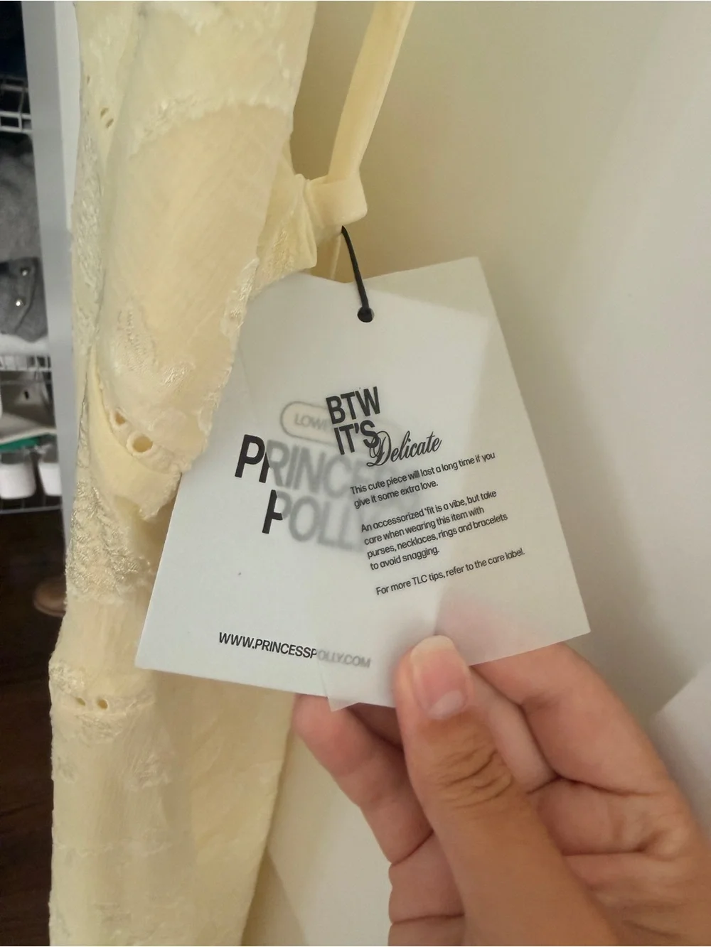BRAND NEW Princess Polly Pale Yellow Maxi Dress with Lace Detail